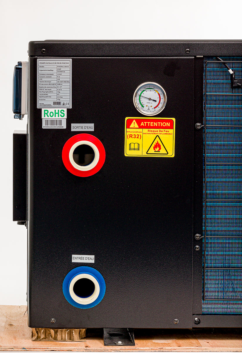 Pompe à chaleur piscine 55 m³ – WiFi, silencieuse, économique – WINDPAC-EM55C